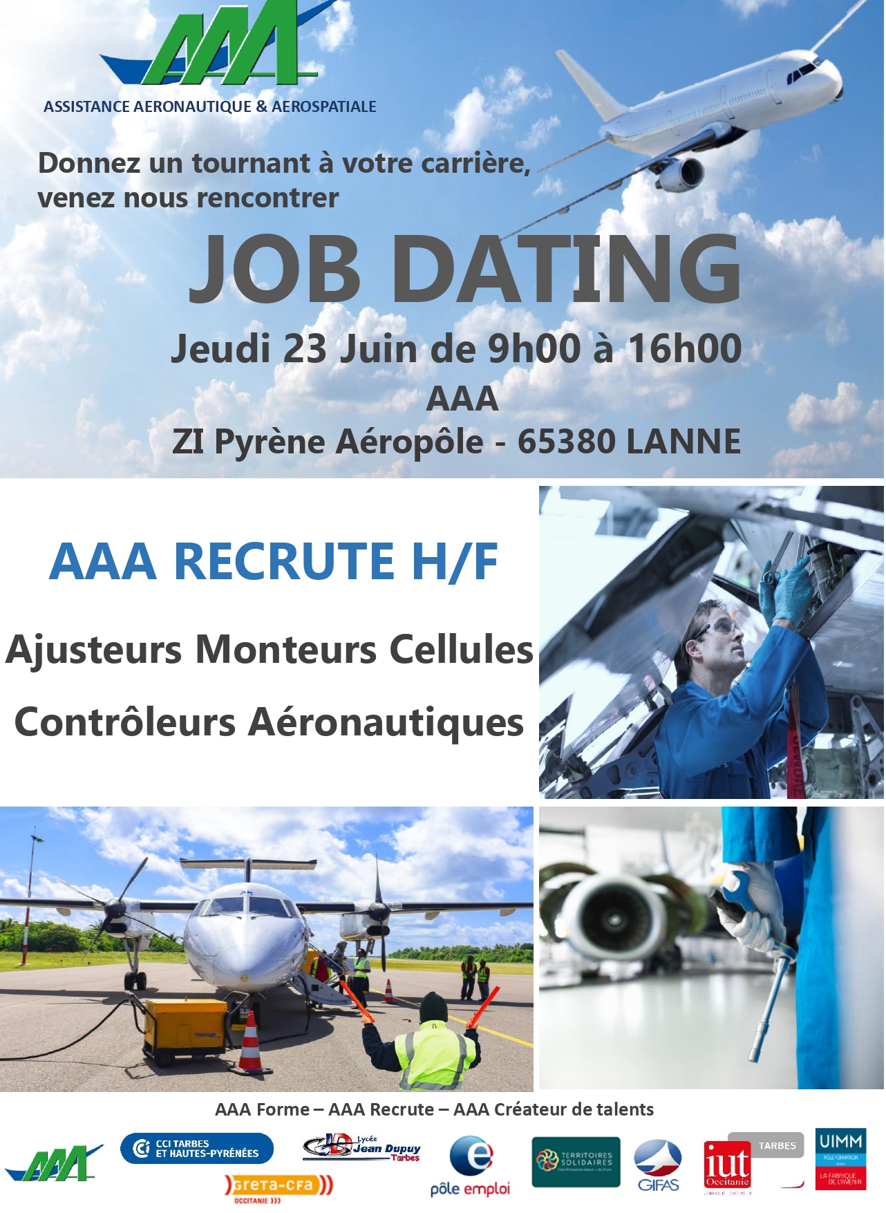 jobdating AAA Tarbes 23 juin 2022